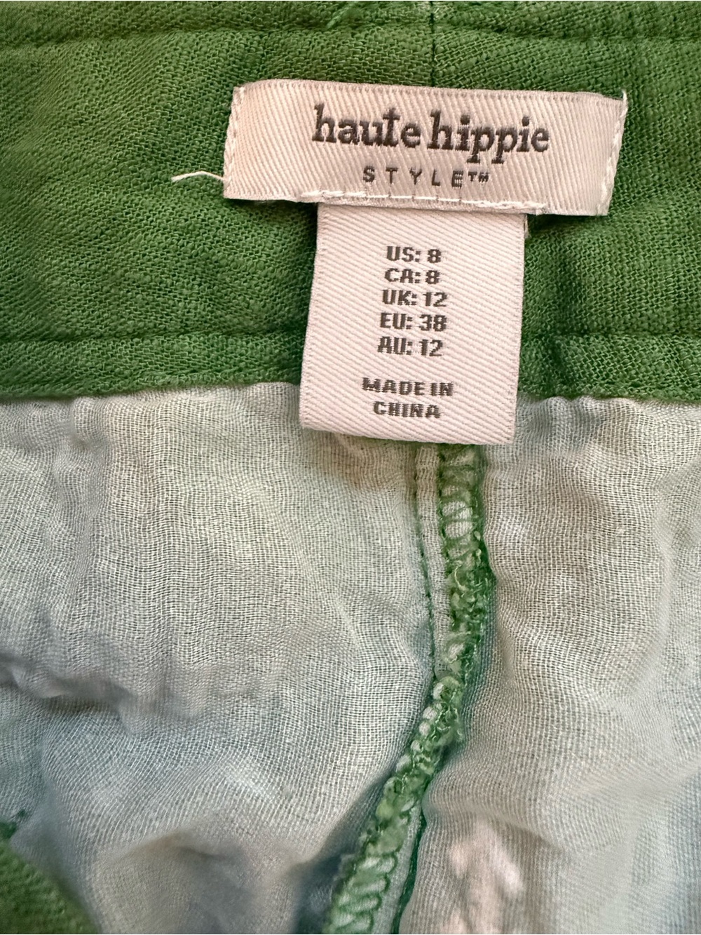 Haute Hippie Green Wide Leg Printed Pants - Picture 8 of 10